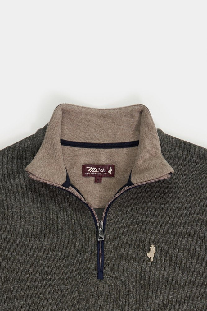 MCS Zachte sweater met ritssluiting in de hals