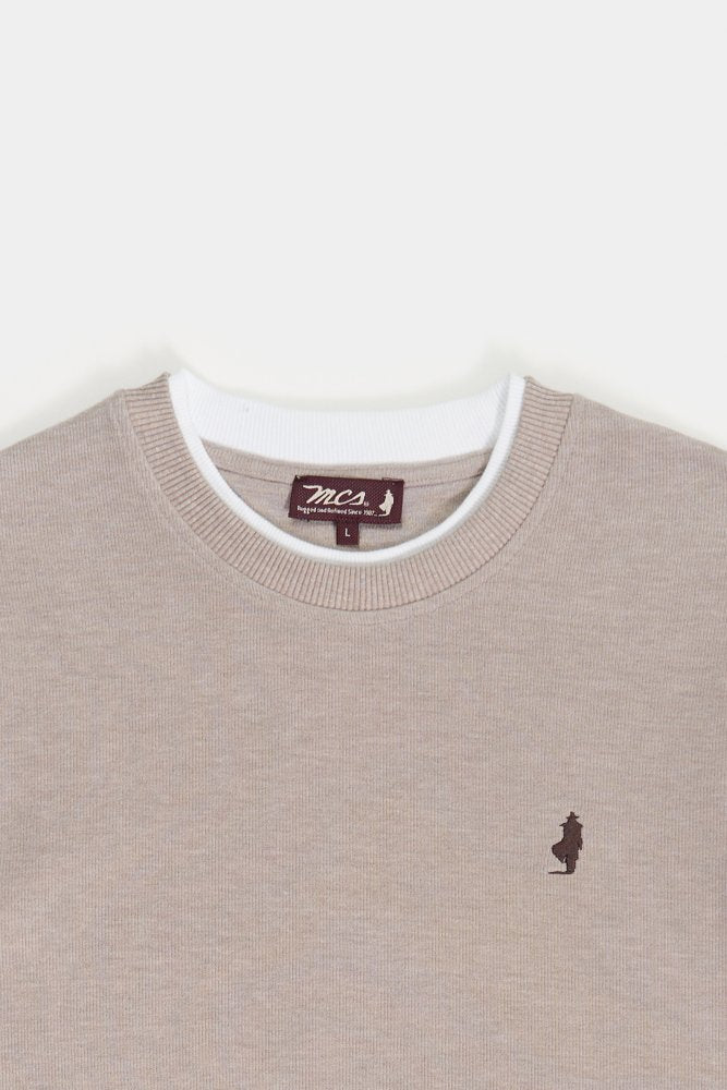 MCS Zachte sweater met gevoerde kraag