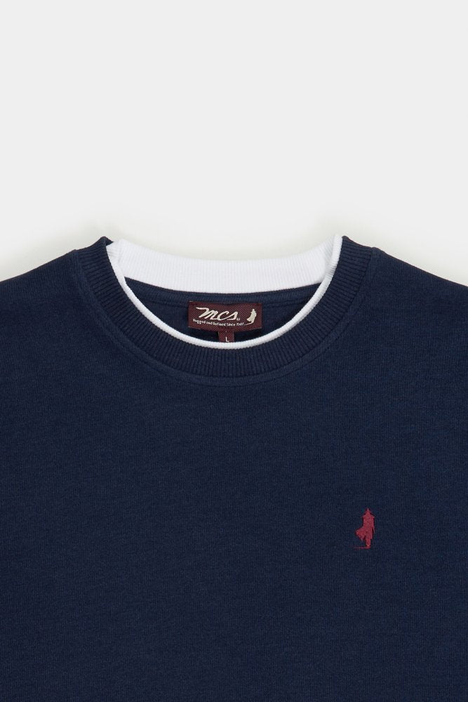 MCS Zachte sweater met gevoerde kraag