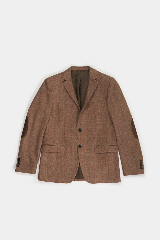 mcs Italiaanse blazer met visgraatpatroon