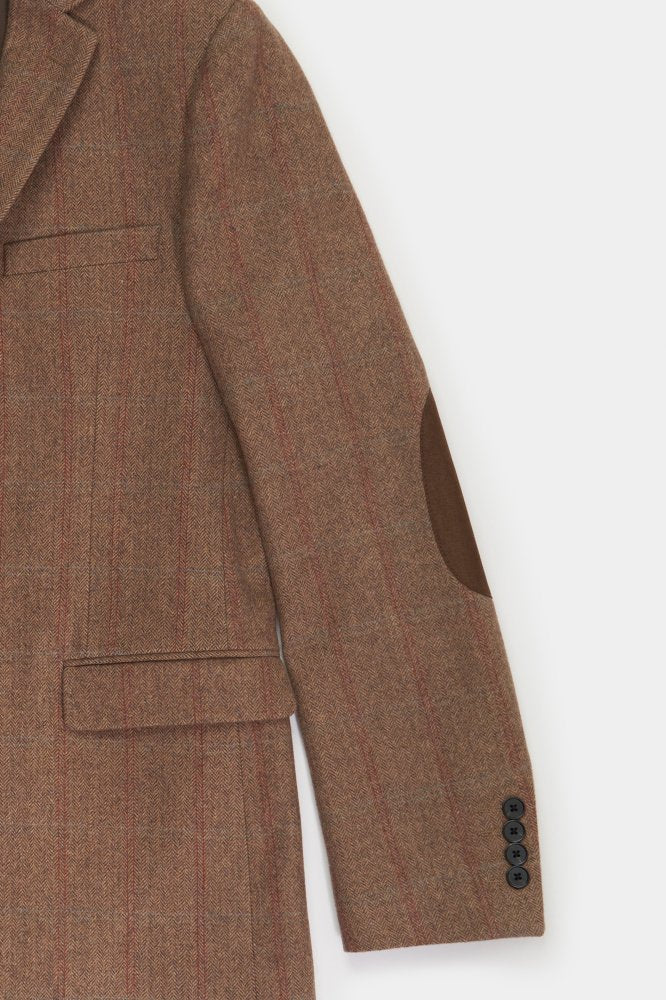 mcs Italiaanse blazer met visgraatpatroon