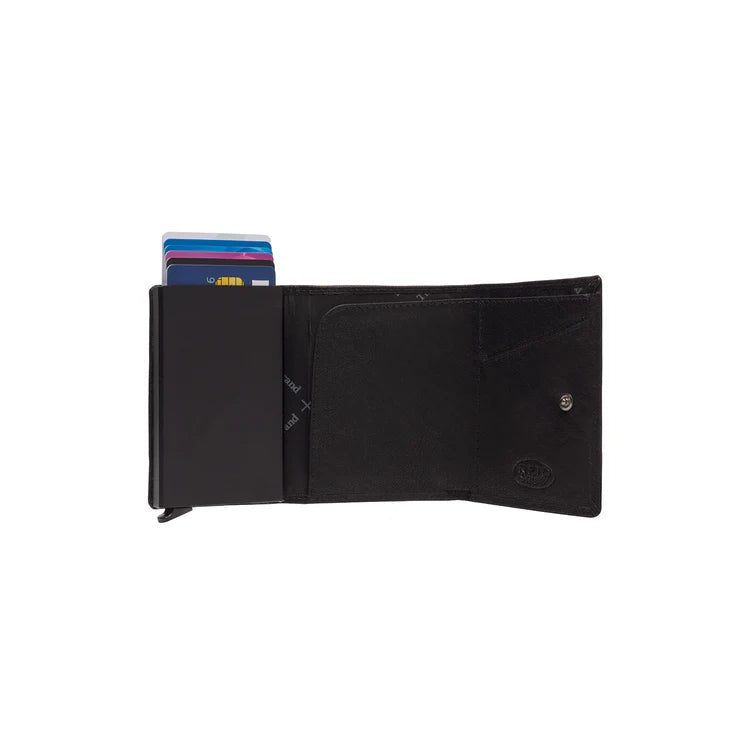 The Chesterfield brand Leather Card Holder Black Paris