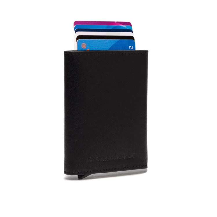 The Chesterfield brand Leather Card Holder Black Paris
