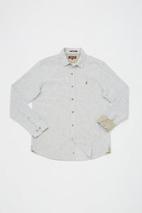 MCS Gestreept linnen shirt