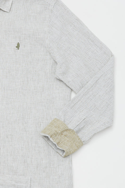 MCS Gestreept linnen shirt