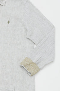 MCS Gestreept linnen shirt