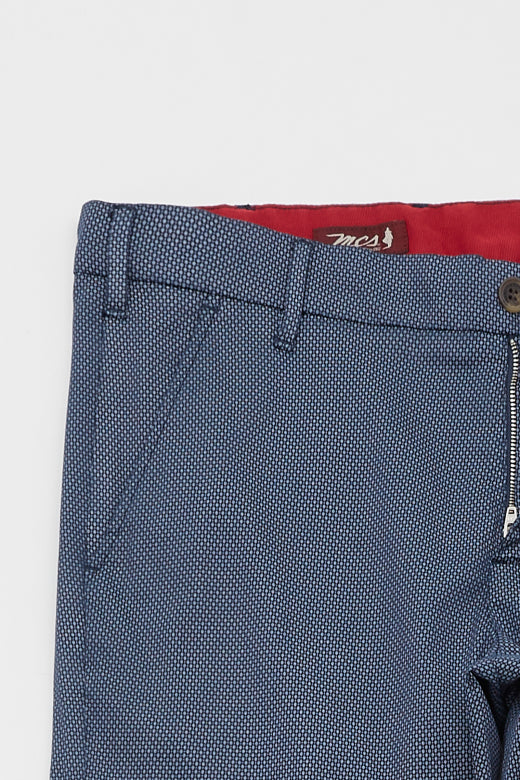 MCS Chino broek met microtekeningprint |