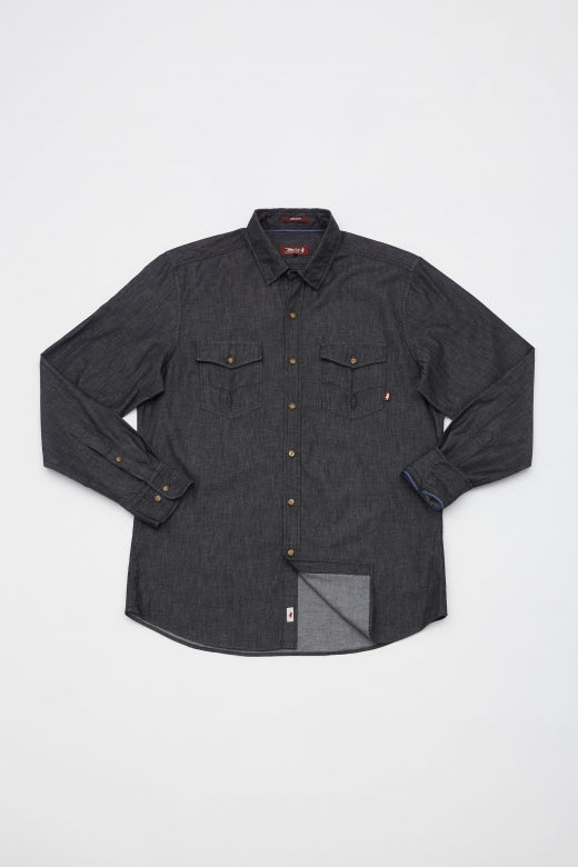 MCS Effen denim western overhemd