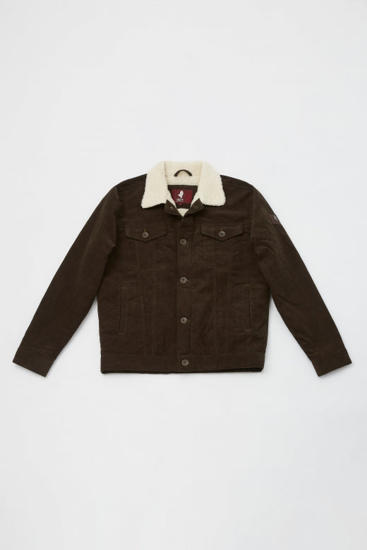MCS Corduroy jack met sherpakraag