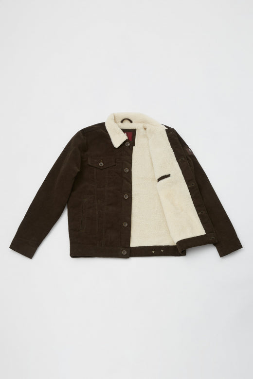MCS Corduroy jack met sherpakraag