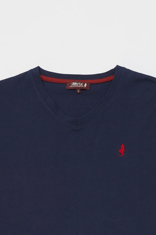 MCS Effen basic T-shirt met V-hals