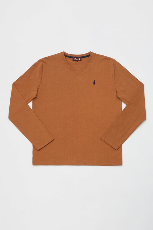 MCS Effen basic T-shirt met V-hals