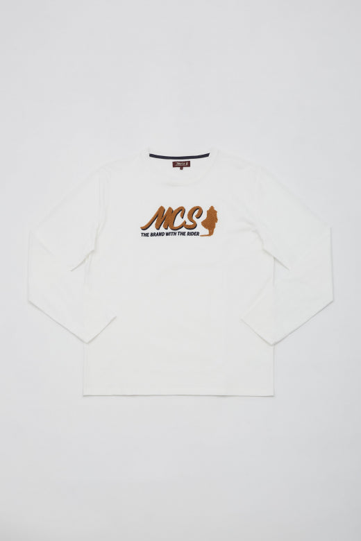 MCS T-shirt met lange mouwen en borduursel