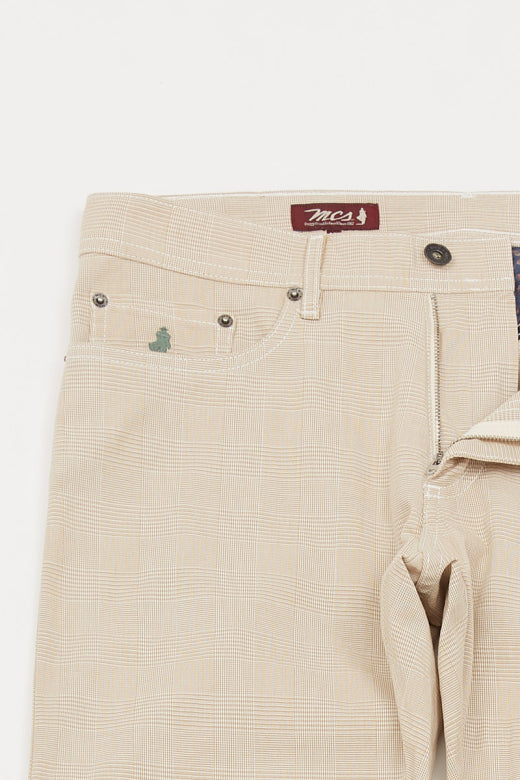 MCS Geweven geruite 5-pocketbroek