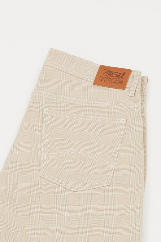 MCS Geweven geruite 5-pocketbroek
