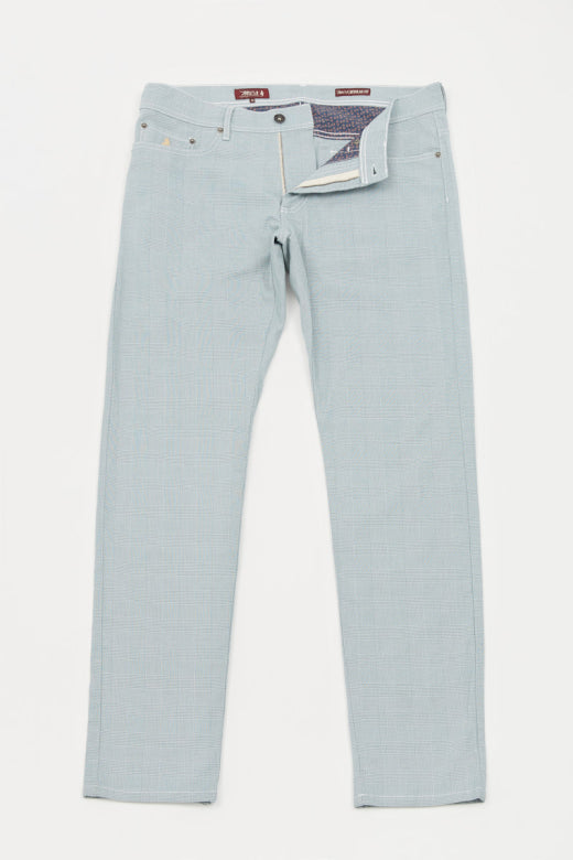 MCS Geweven geruite 5-pocketbroek