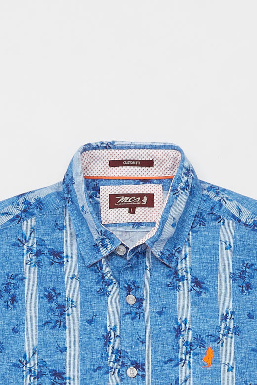 MCS Bedrukt shirt met strepen en bloemen