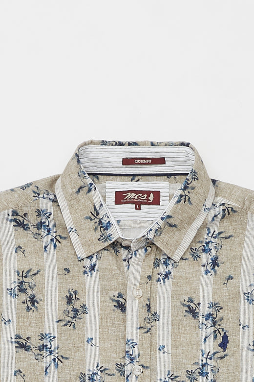 MCS bedrukt shirt met strepen en bloemen