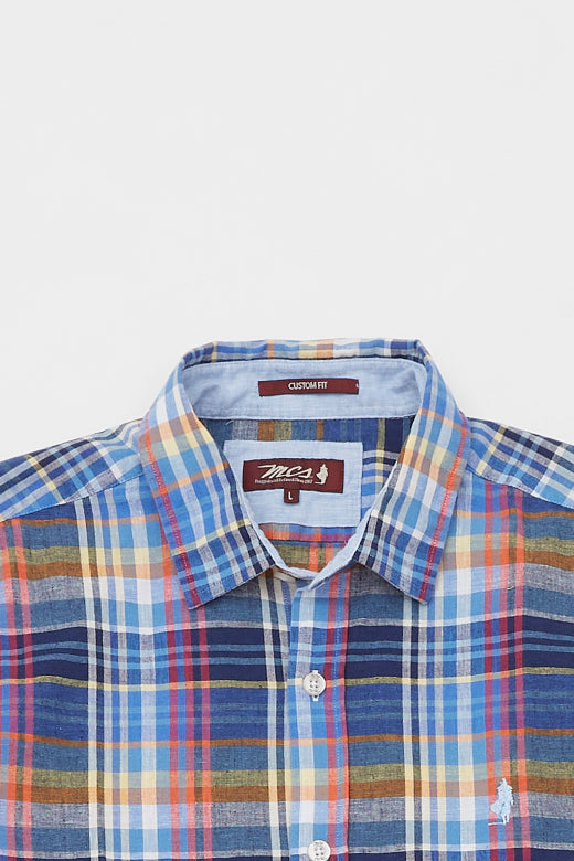 MCS Kleurrijk Geruit Linnen Shirt