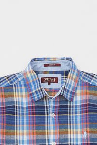 MCS Kleurrijk Geruit Linnen Shirt