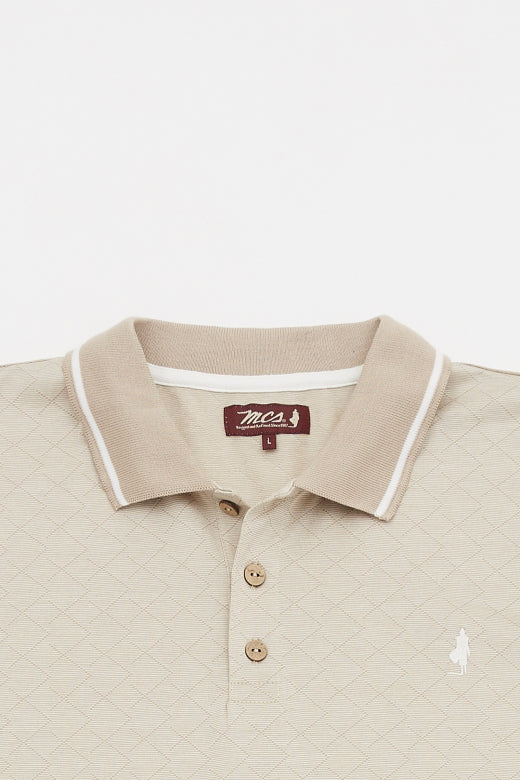 MCS Gestreept jacquardpoloshirt