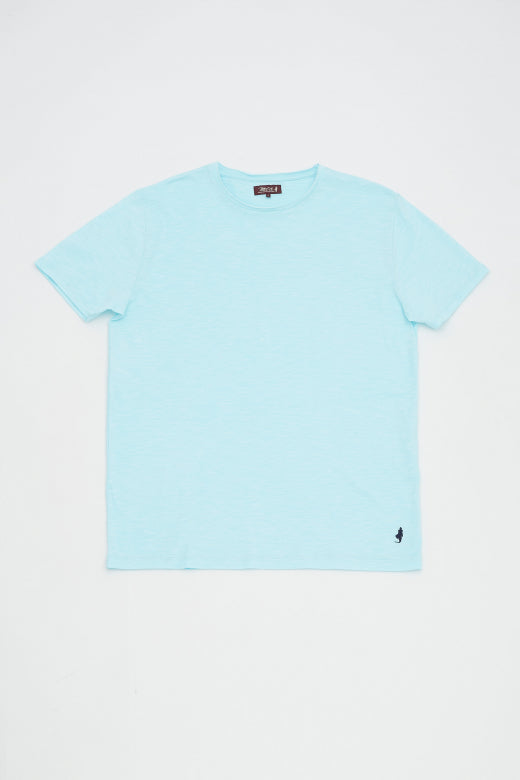 MCS Basic slub T-shirt met opgerolde kraag