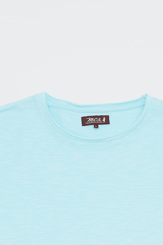 MCS Basic slub T-shirt met opgerolde kraag