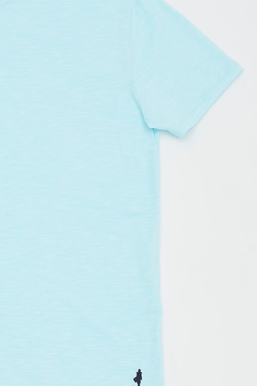 MCS Basic slub T-shirt met opgerolde kraag