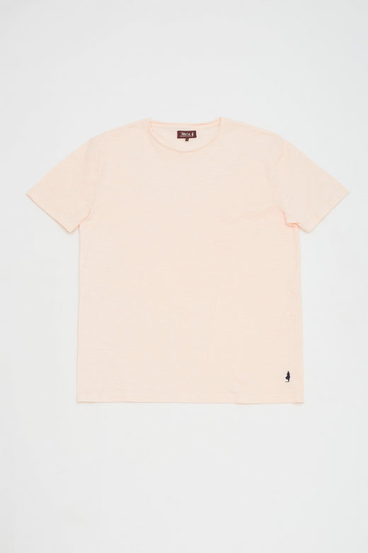 MCS Basic slub T-shirt met opgerolde kraag