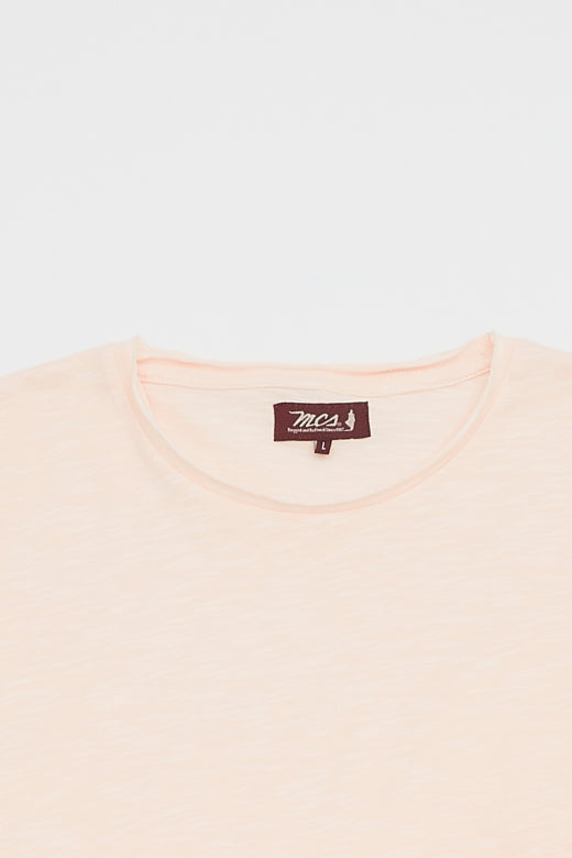 MCS Basic slub T-shirt met opgerolde kraag