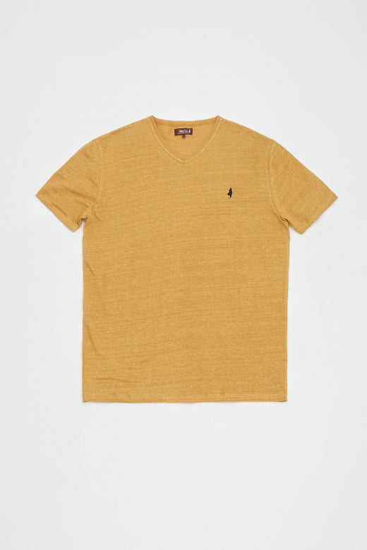 MCS Linnen T-shirt met V-hals