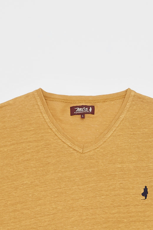 MCS Linnen T-shirt met V-hals