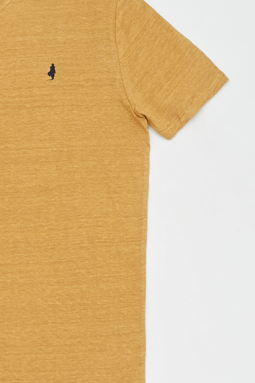 MCS Linnen T-shirt met V-hals