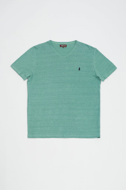 MCS Linnen T-shirt met V-hals