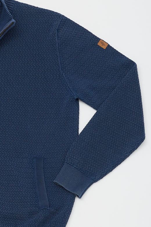 MCS Fancy gebreid vest met opstaande kraag