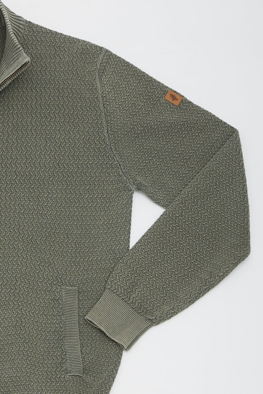 MCS Fancy gebreid vest met opstaande kraag