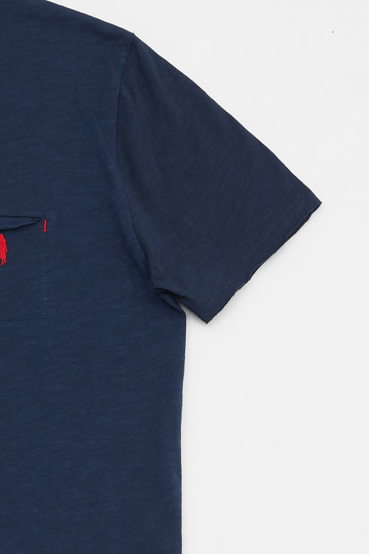 MCS T-shirt met fancy kraag en zak
