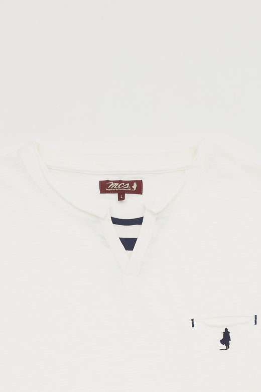 MCS T-shirt met fancy kraag en zak