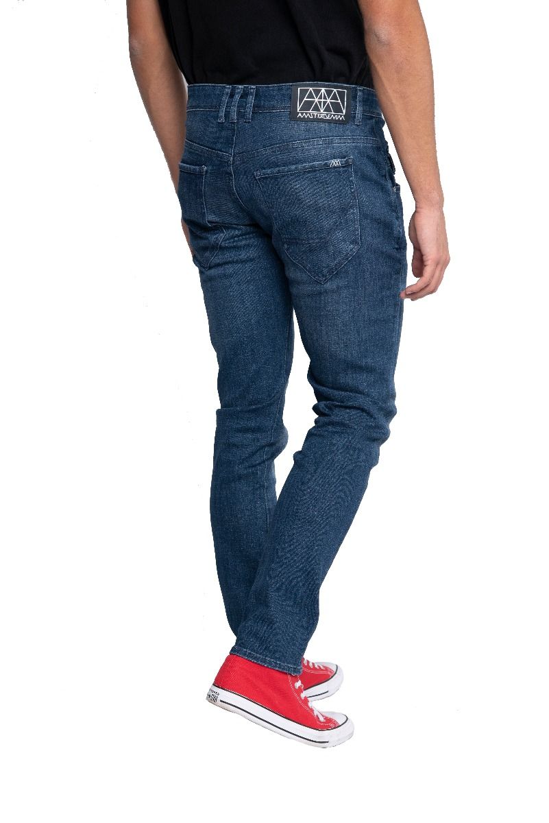 AMSTERDENIM Jeans - JOHAN - Tapered slim fit - Black and Blue