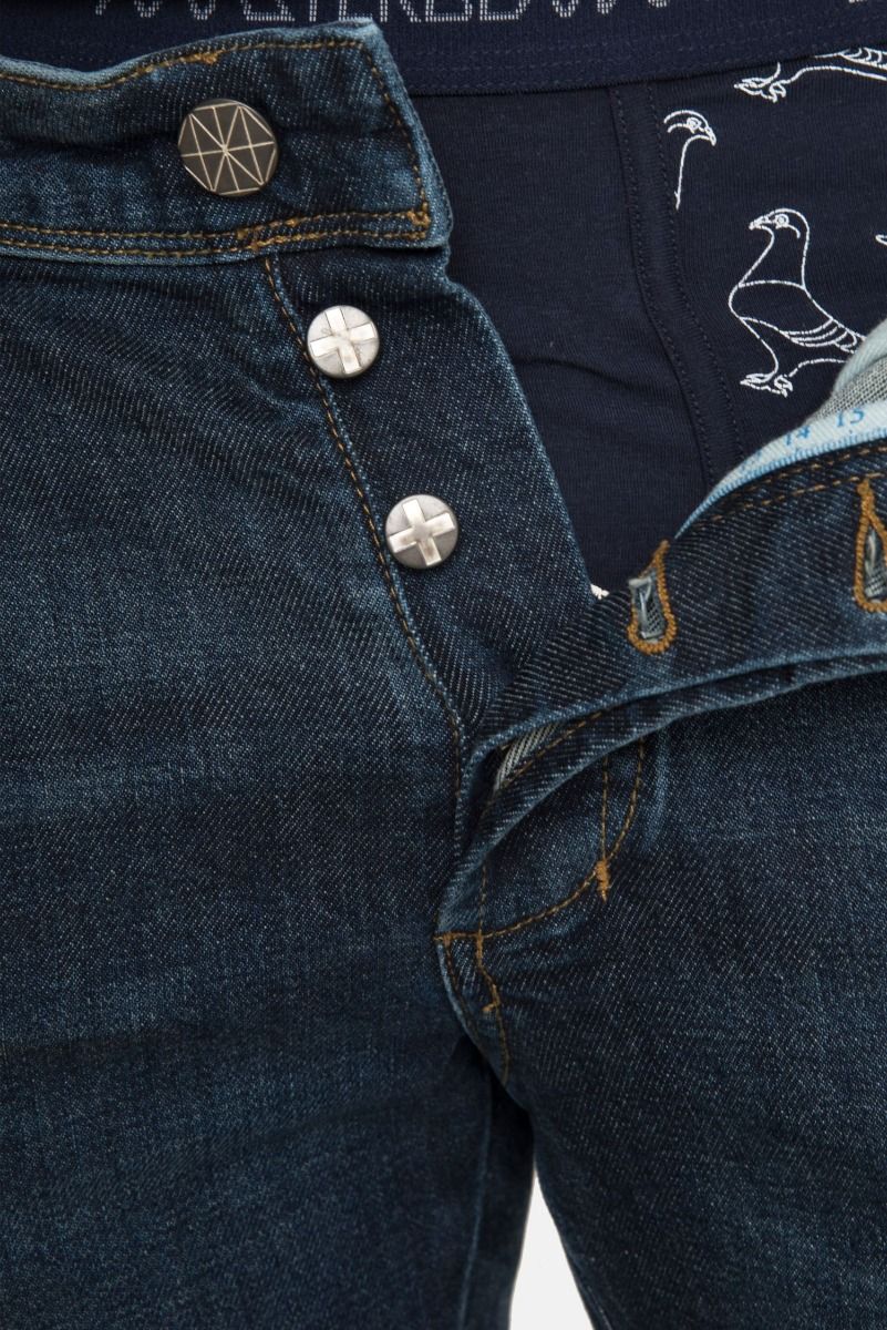 AMSTERDENIM Jeans - JOHAN - Tapered slim fit - Black and Blue