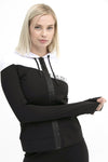 SCR Dara Hoodie met rits Sweatvest met capuchon- Zwart
