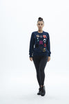 SCR Lelya Sweater Sweater- Off white, Zwart, Donker Blauw