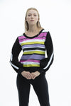 SCR Rama Sweater Sweater- Zwart- Blauw, Zwart-Roze