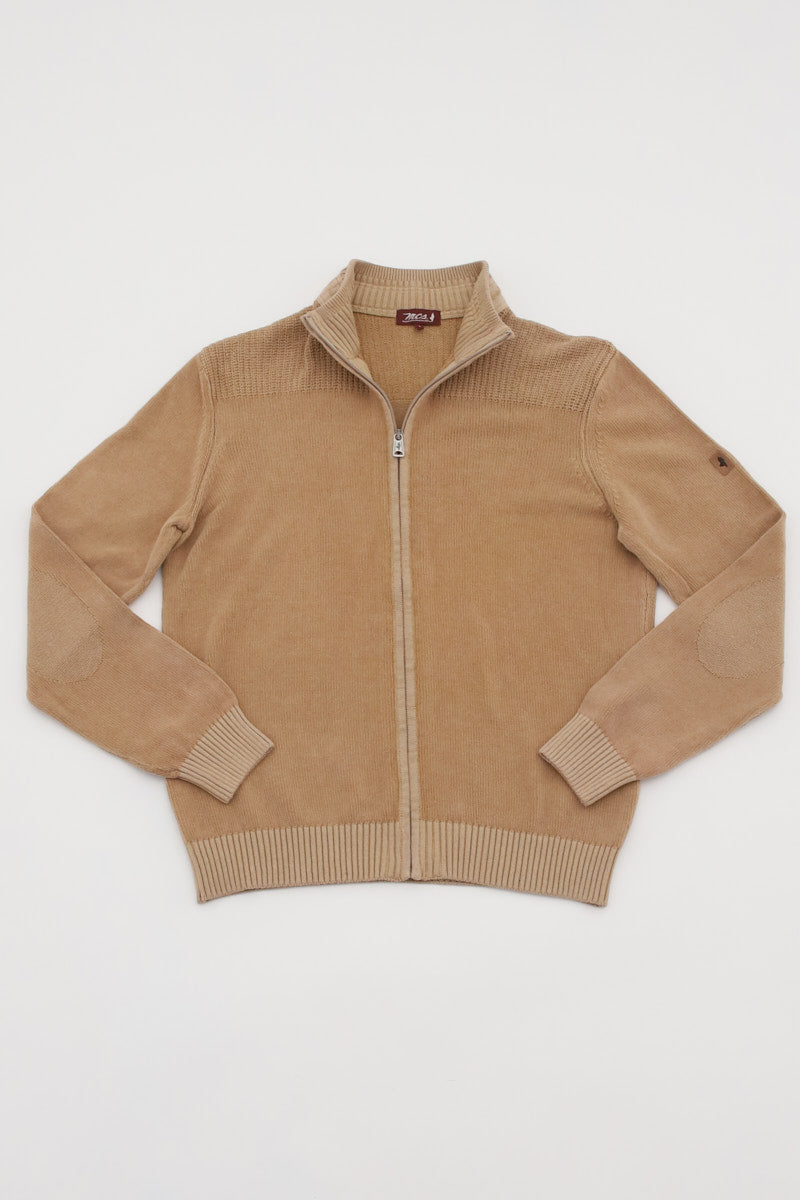 MCS Chenille gebreid vest met rits