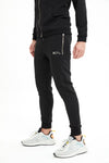 SCR Nedro Sweatpants Trainingsbroek met zilveren logo-Zwart