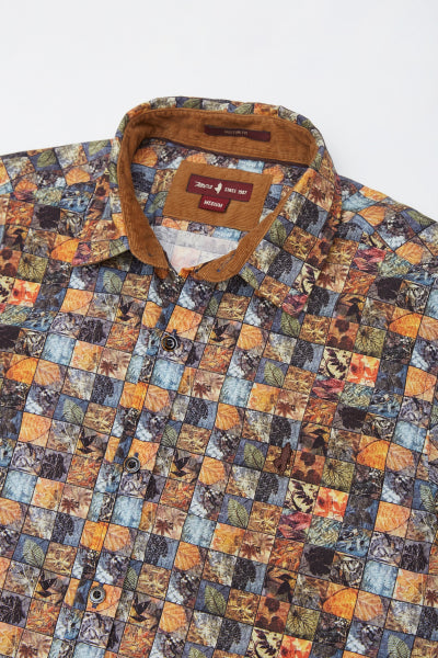 MCS Shirt met bladprintpatronen