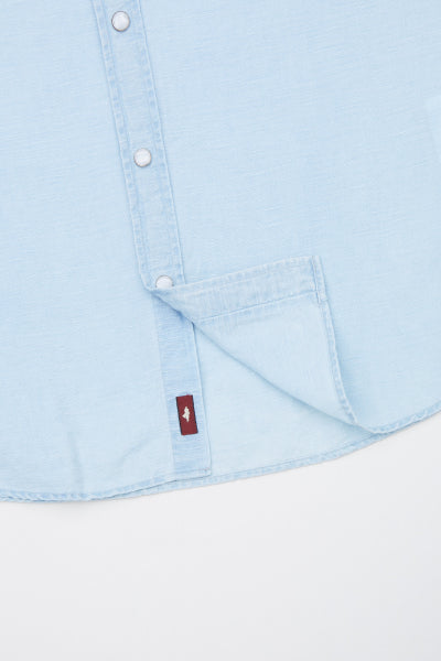 MCS DENIM SHIRT MET KLEPZAKKEN