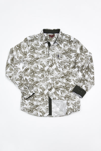 MCS Gebladerte shirt met lange mouwen en zak