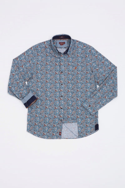 MCS Shirt bloemen motieven cachemire