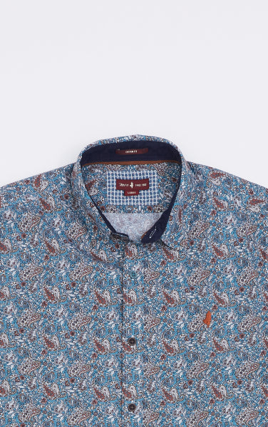 MCS Shirt bloemen motieven cachemire